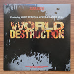 Time Zone Featuring John Lydon & Afrika Bambaataa – World Destruction 33'lük LP PLAK Japan Vinyl