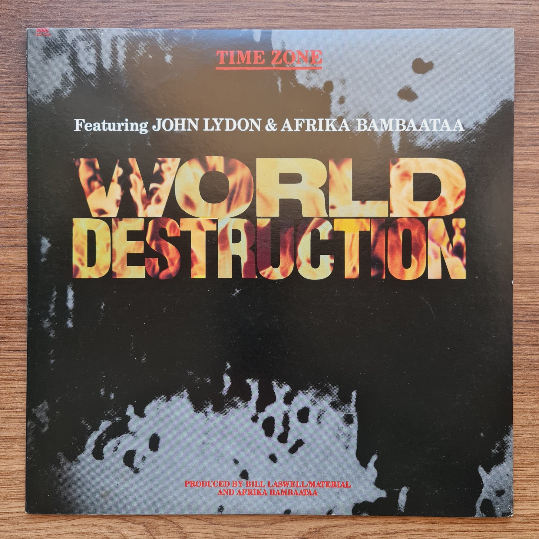 Time Zone Featuring John Lydon & Afrika Bambaataa – World Destruction 33'lük LP PLAK Japan Vinyl