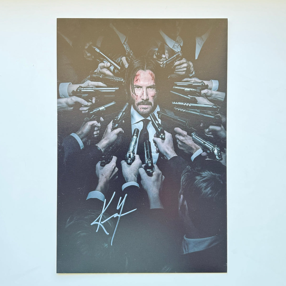 Keanu Reeves John Wick 20x30 cm Boyutunda El İmzalı Fotoğraf (Ömür Boyu COA) Japan Vinyl