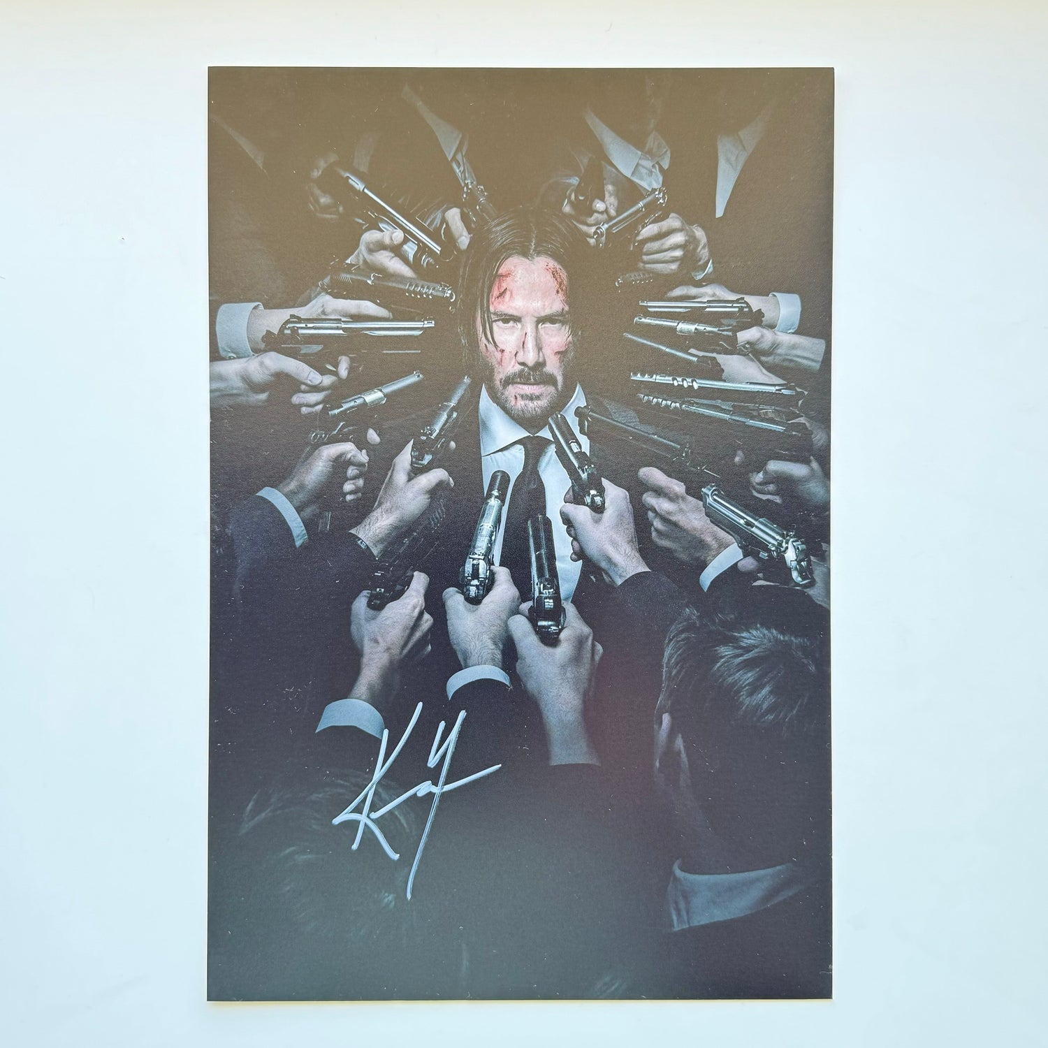Keanu Reeves John Wick 20x30 cm Boyutunda El İmzalı Fotoğraf (Ömür Boyu COA) Japan Vinyl