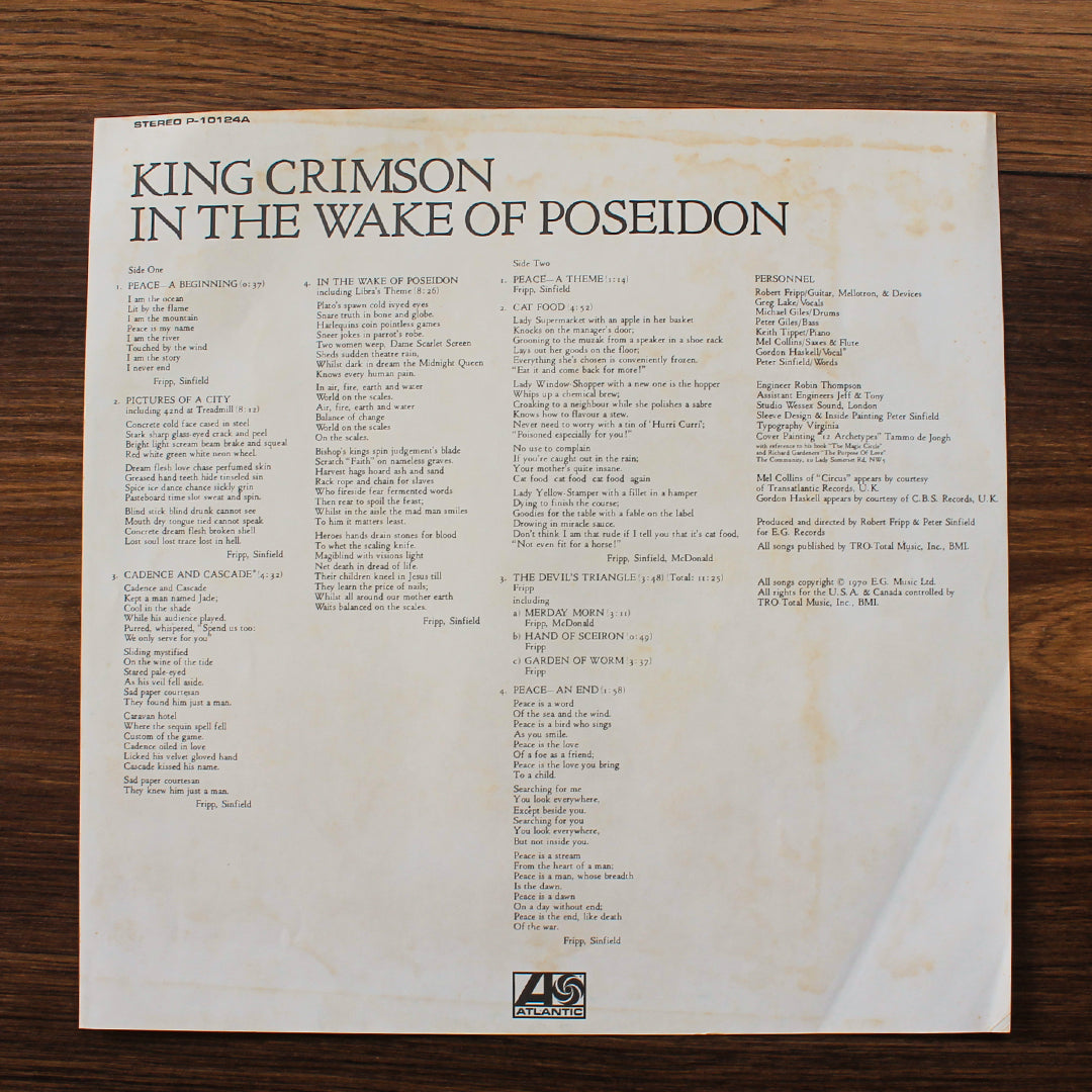 King Crimson - In The Wake Of Poseidon Japan Vinyl