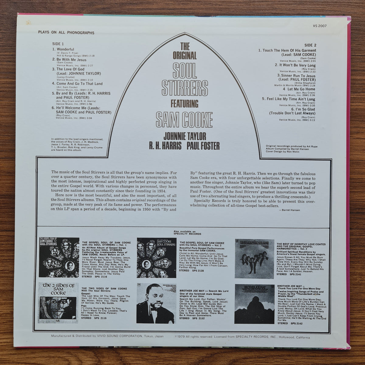 The Soul Stirrers Featuring Sam Cooke Japan Vinyl