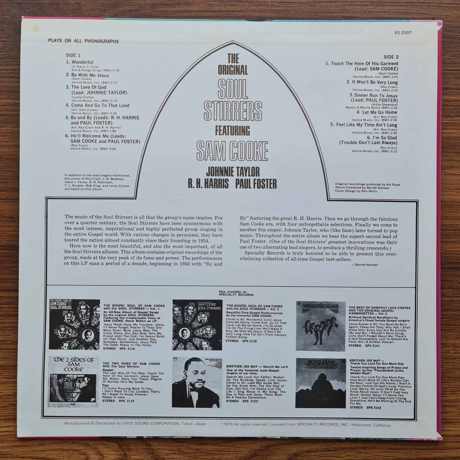 The Soul Stirrers Featuring Sam Cooke Japan Vinyl