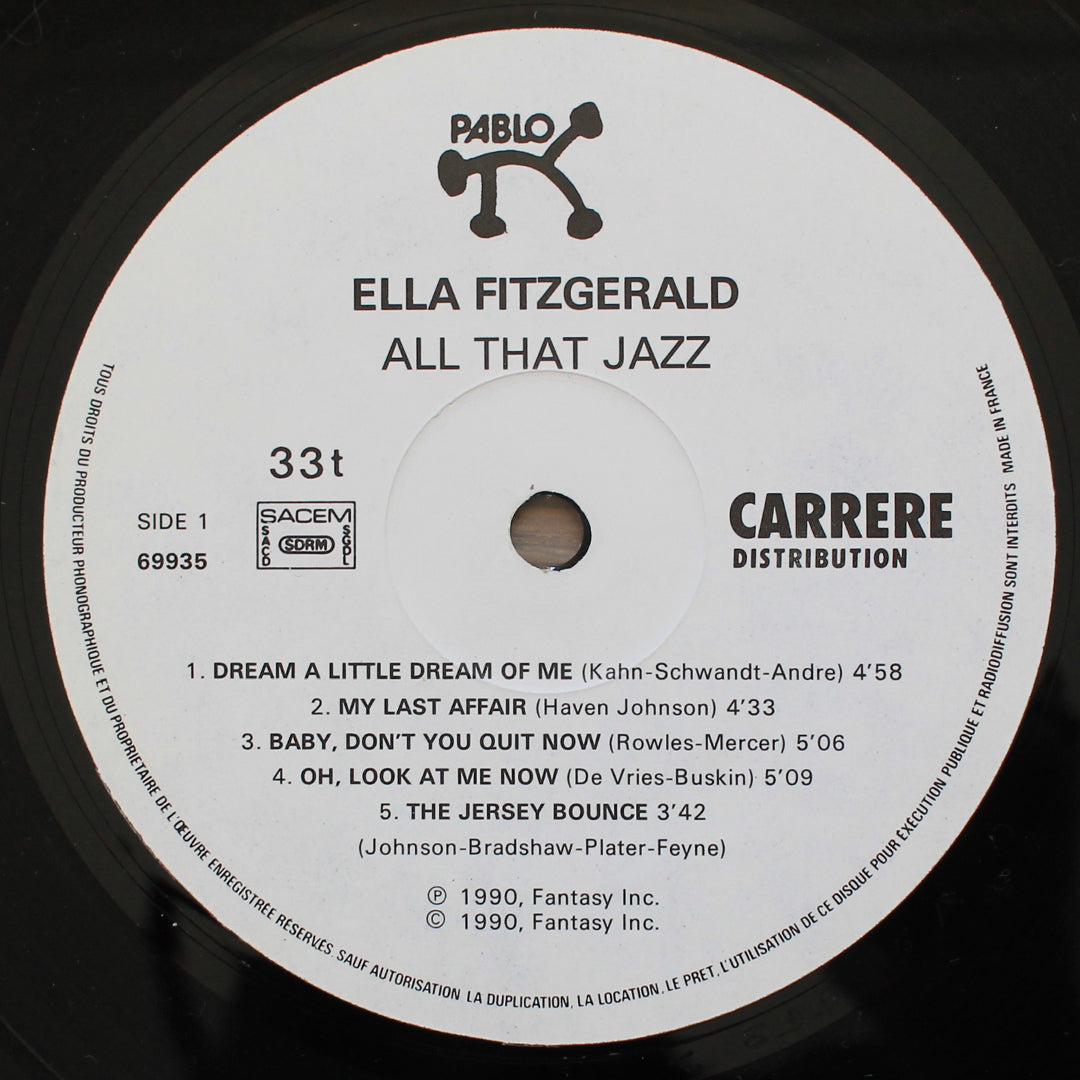 Ella Fitzgerald – All That Jazz İmzalı Plak Japan Vinyl