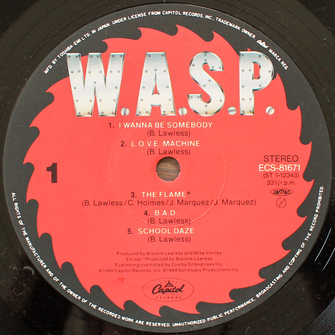 W.A.S.P. - W.A.S.P. Japan Vinyl