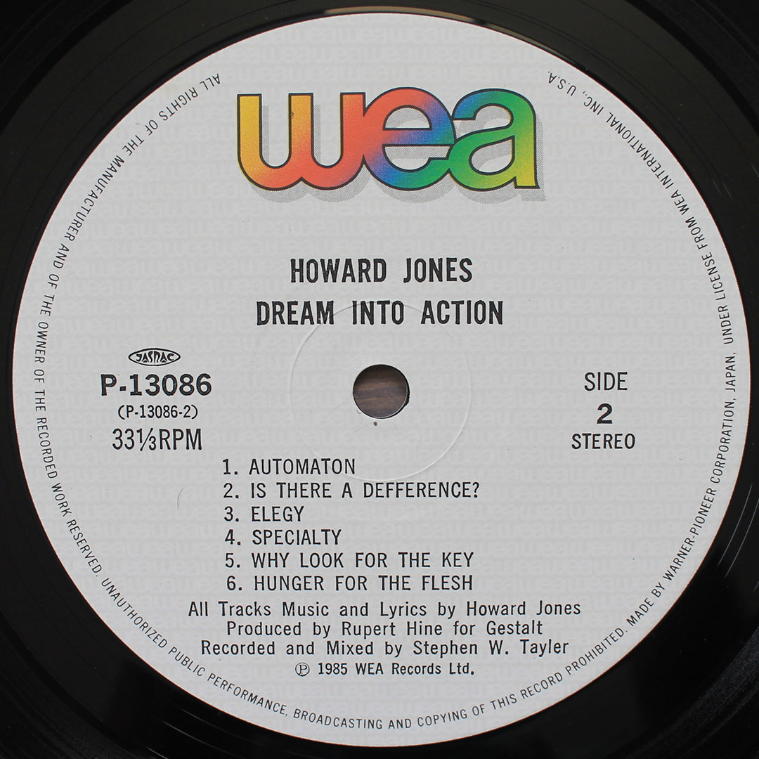 Howard Jones - Dream Into Action 33'lük LP PLAK Japan Vinyl