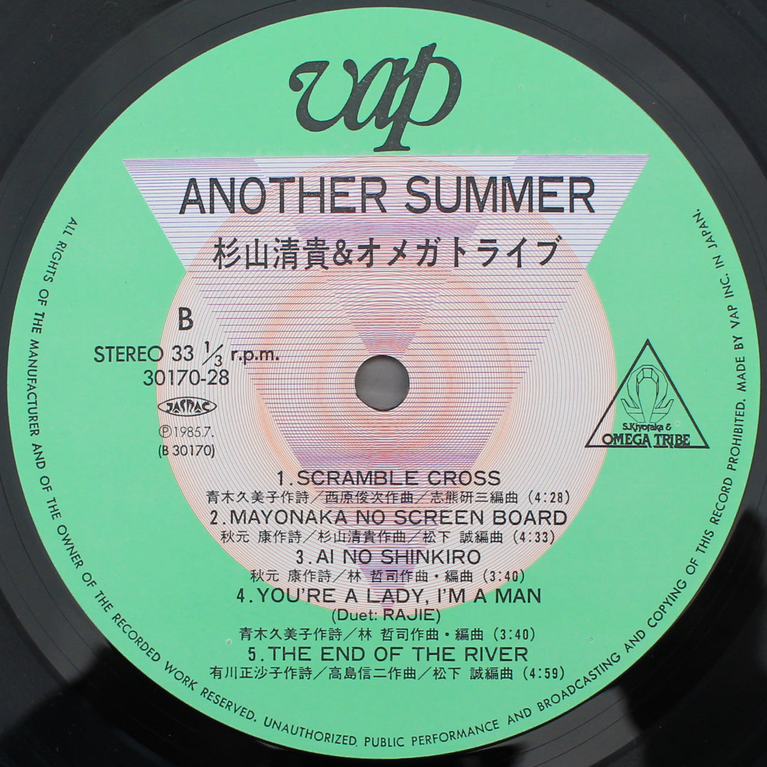 S. Kiyotaka & Omega Tribe - Another Summer 33'lük LP PLAK Japan Vinyl