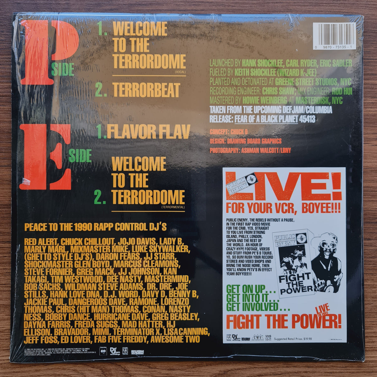 Public Enemy – Welcome To The Terrordome Japan Vinyl