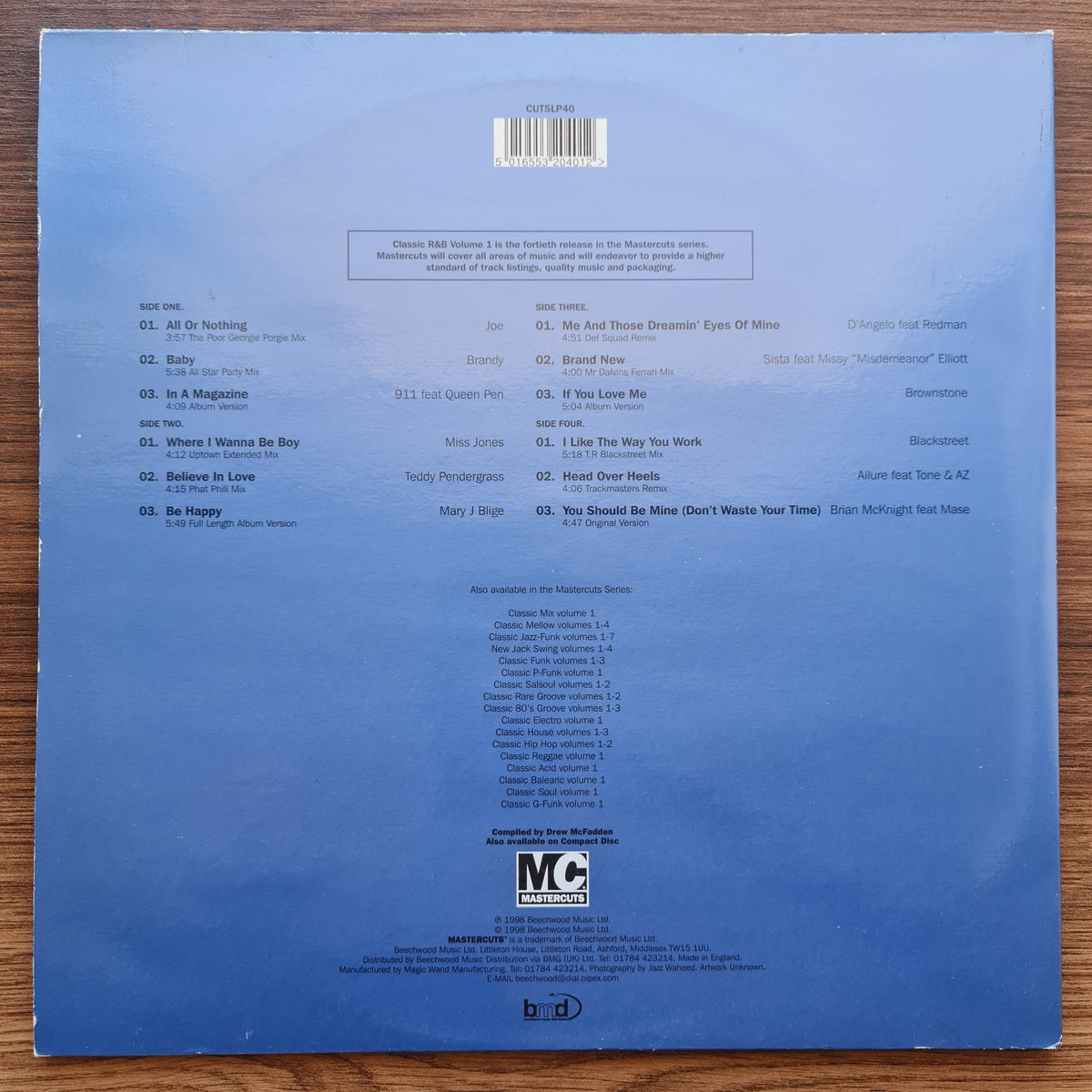 Classic R&B (Definitive R&B Mastercuts Volume 1) Japan Vinyl