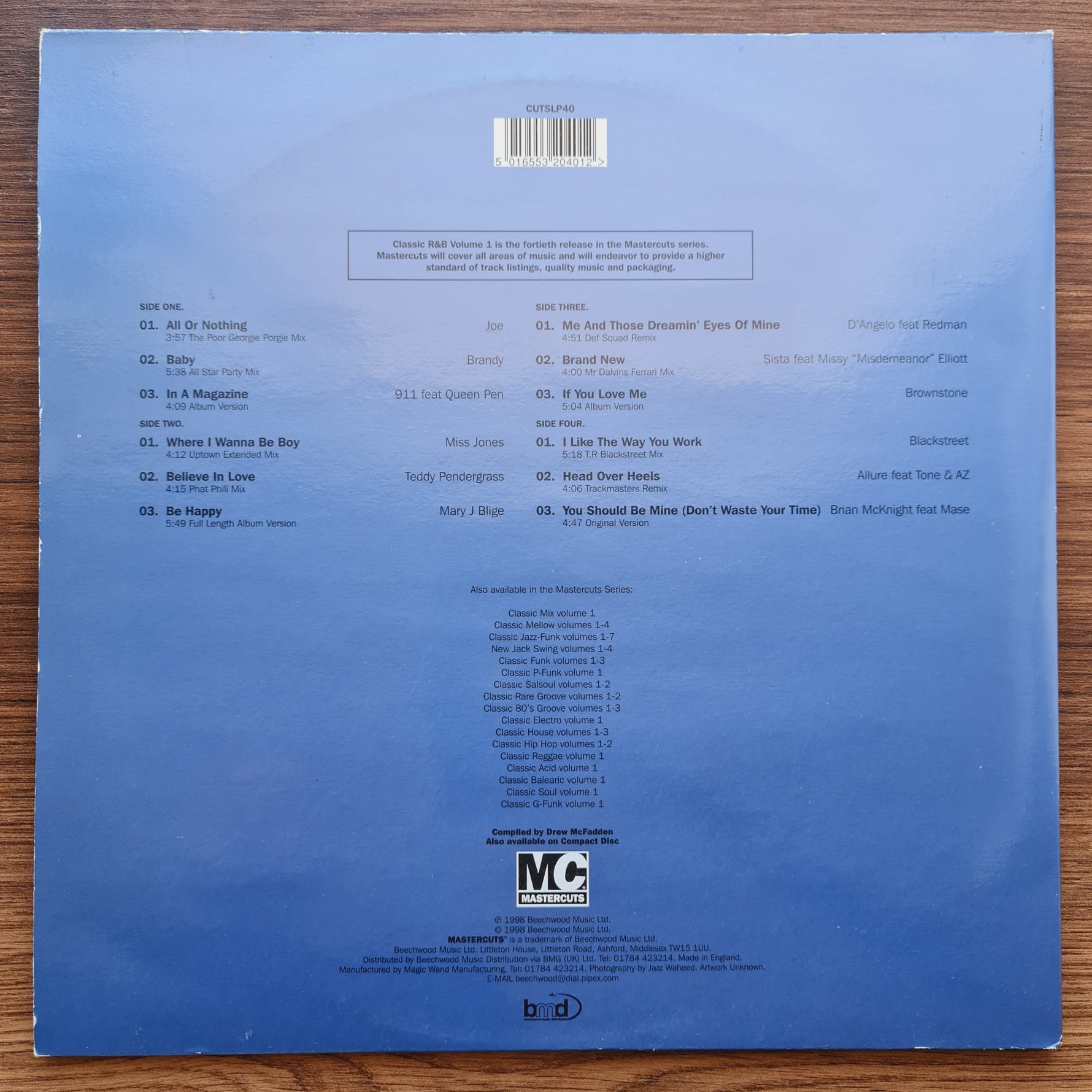 Classic R&B (Definitive R&B Mastercuts Volume 1) Japan Vinyl