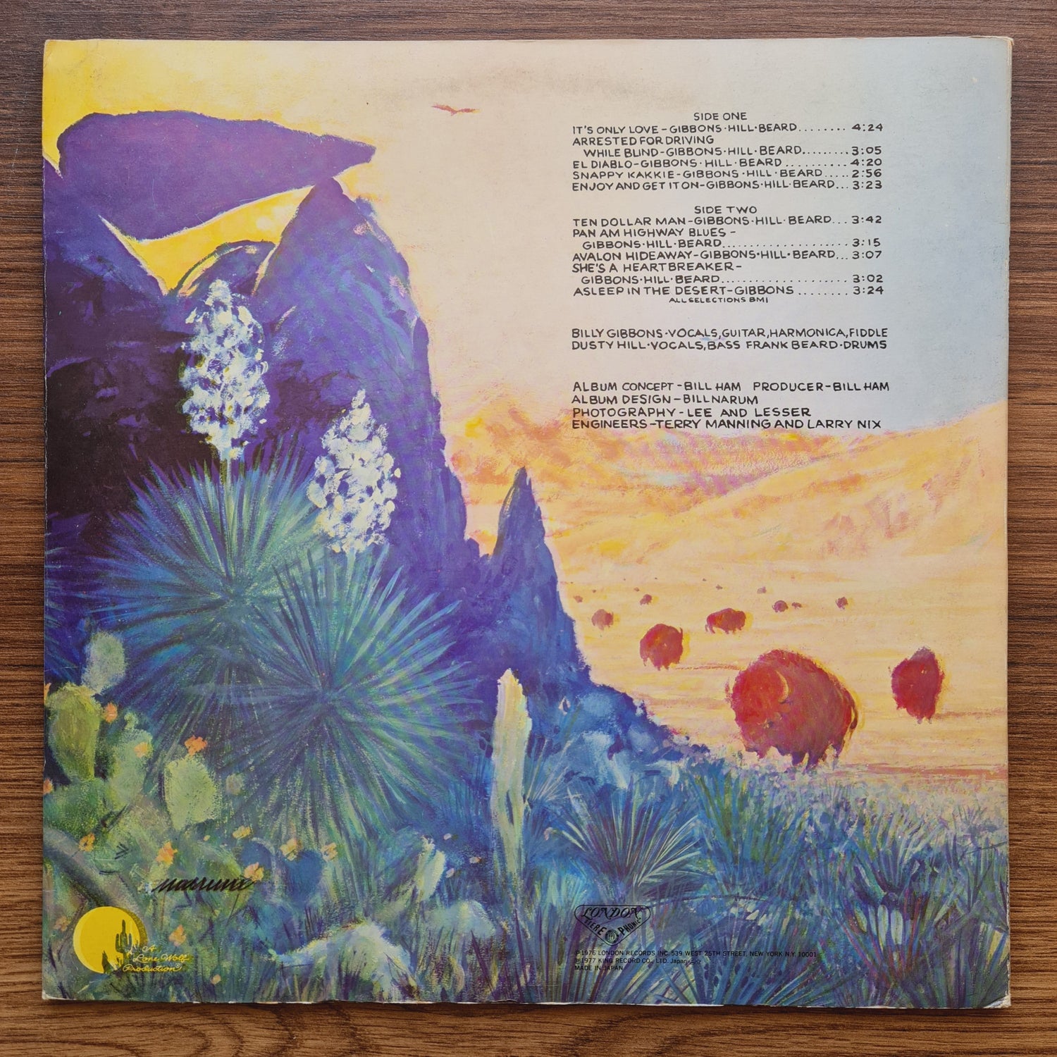 ZZ Top – Tejas 33'lük LP PLAK Japan Vinyl