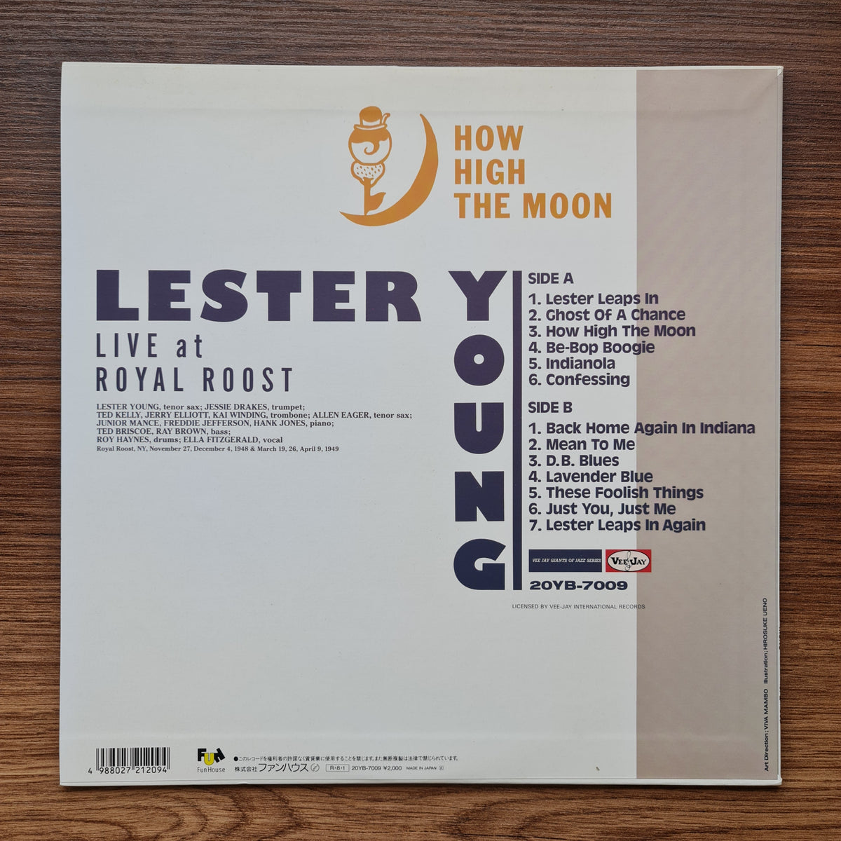 Lester Young – How High The Moon 33'lük LP PLAK Japan Vinyl