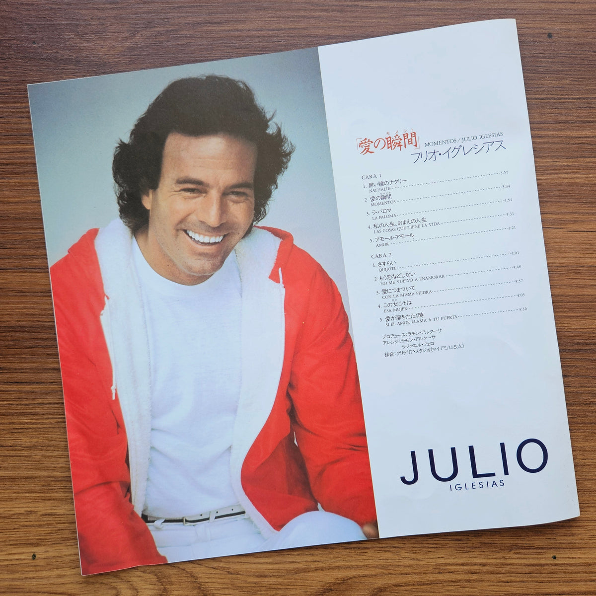 Julio Iglesias – Momentos 33'lük LP PLAK Japan Vinyl