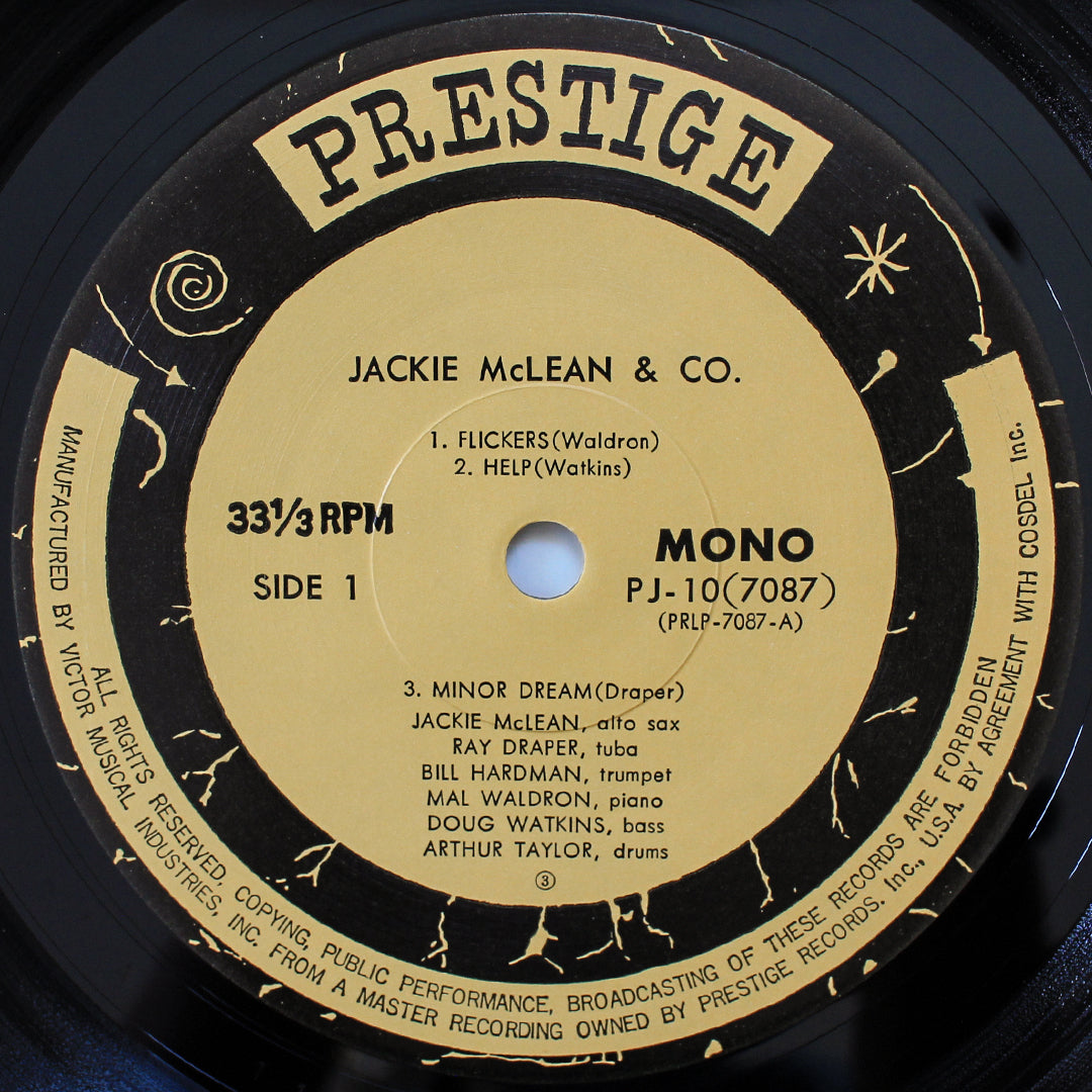 Jackie McLean Introducing Ray Draper - Jackie McLean & Co. 33'lük LP PLAK Japan Vinyl