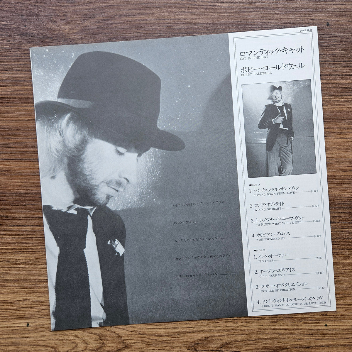 Bobby Caldwell –  Cat In The Hat 33'lük LP PLAK Japan Vinyl