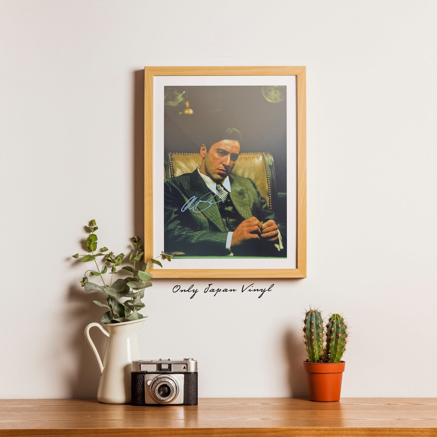 Al Pacino The Godfather 20x30 cm Boyutunda El İmzalı Fotoğraf (Ömür Boyu COA) Japan Vinyl