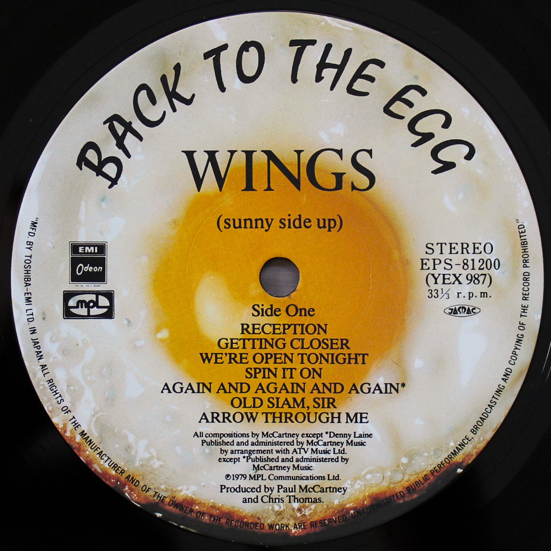 Wings - Back To The Egg 33'lük LP PLAK Japan Vinyl