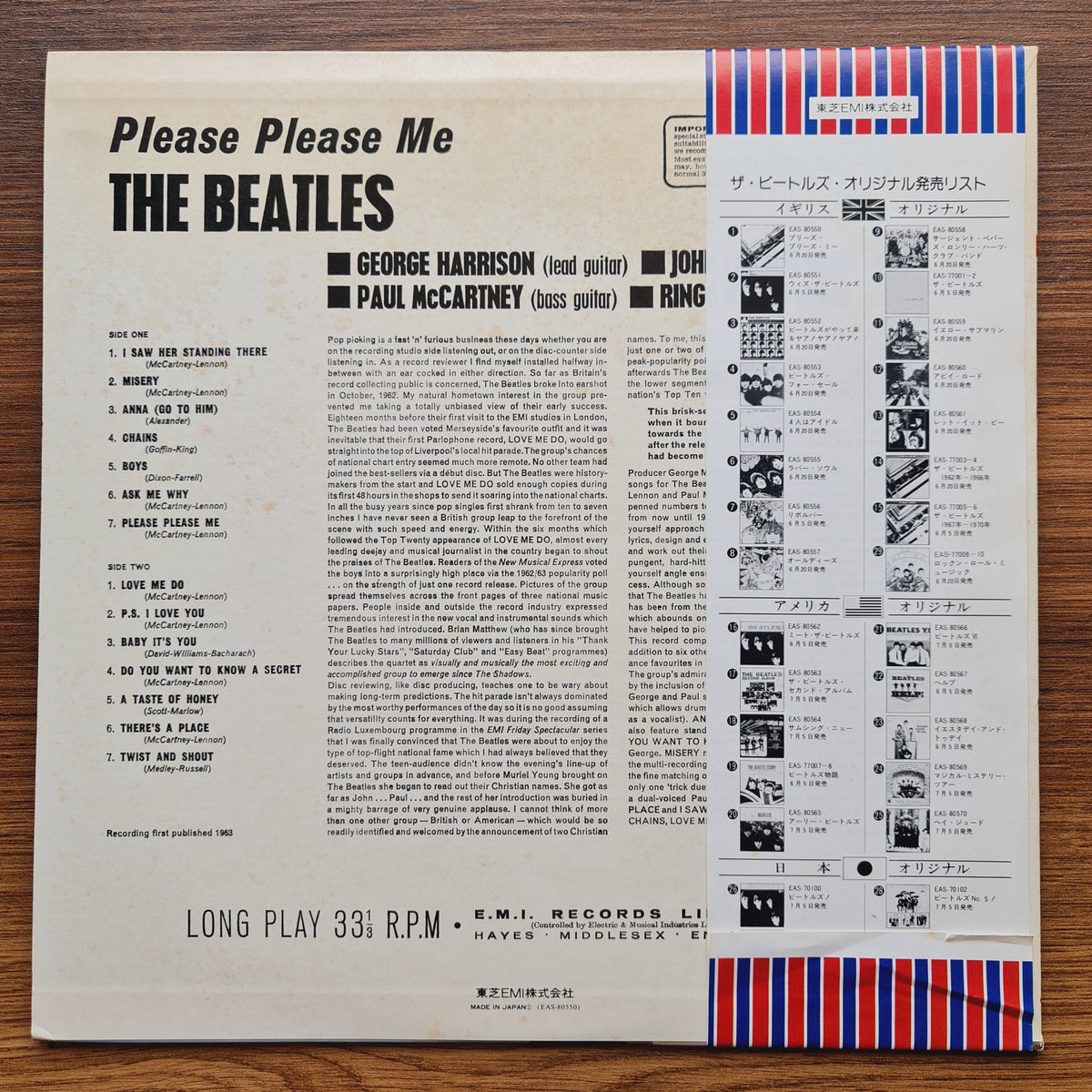 The Beatles – Please Please Me 33'lük LP PLAK Japan Vinyl