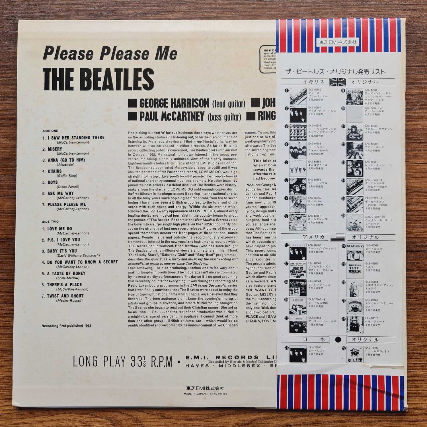 The Beatles – Please Please Me 33'lük LP PLAK Japan Vinyl