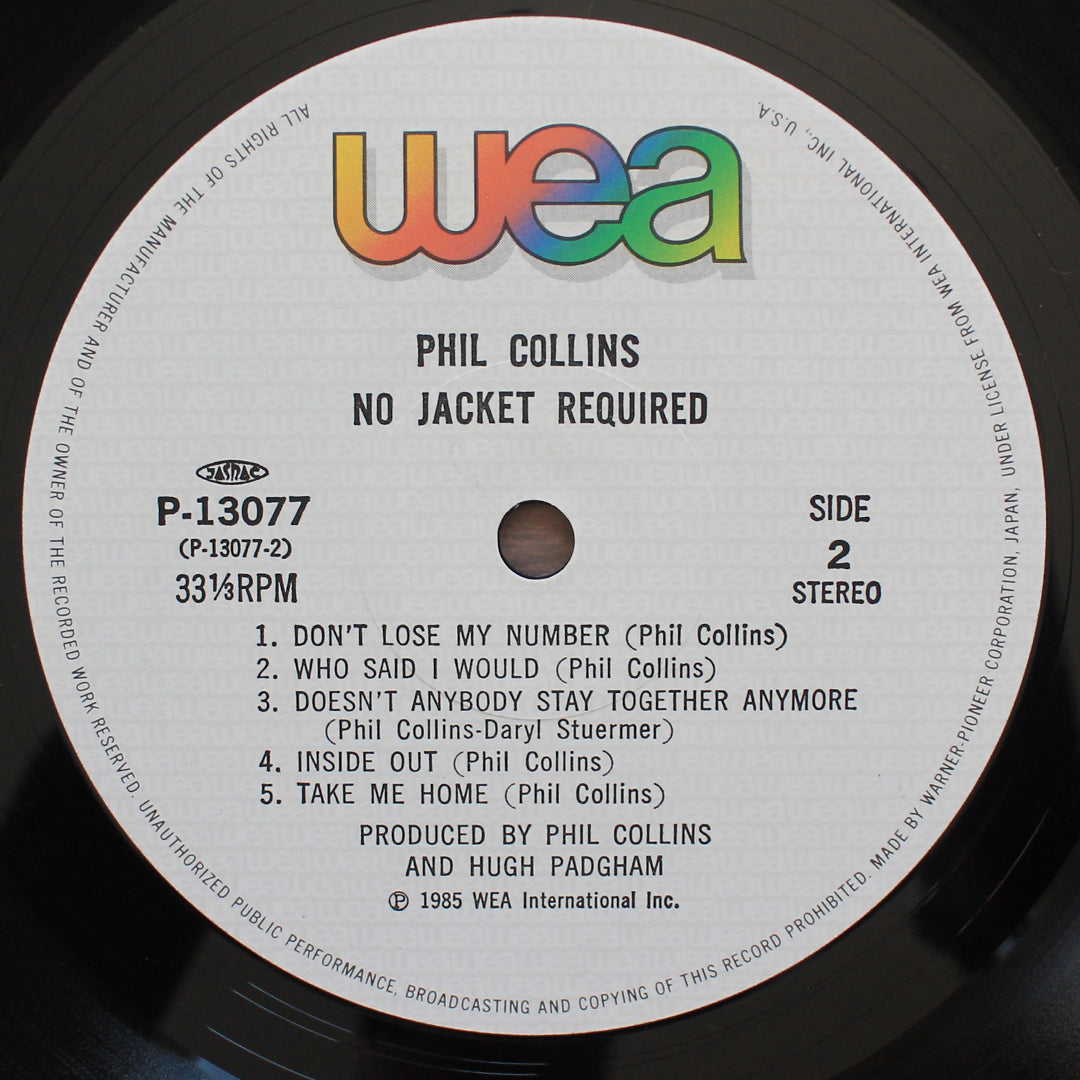 Phil Collins - No Jacket Required Japan Vinyl