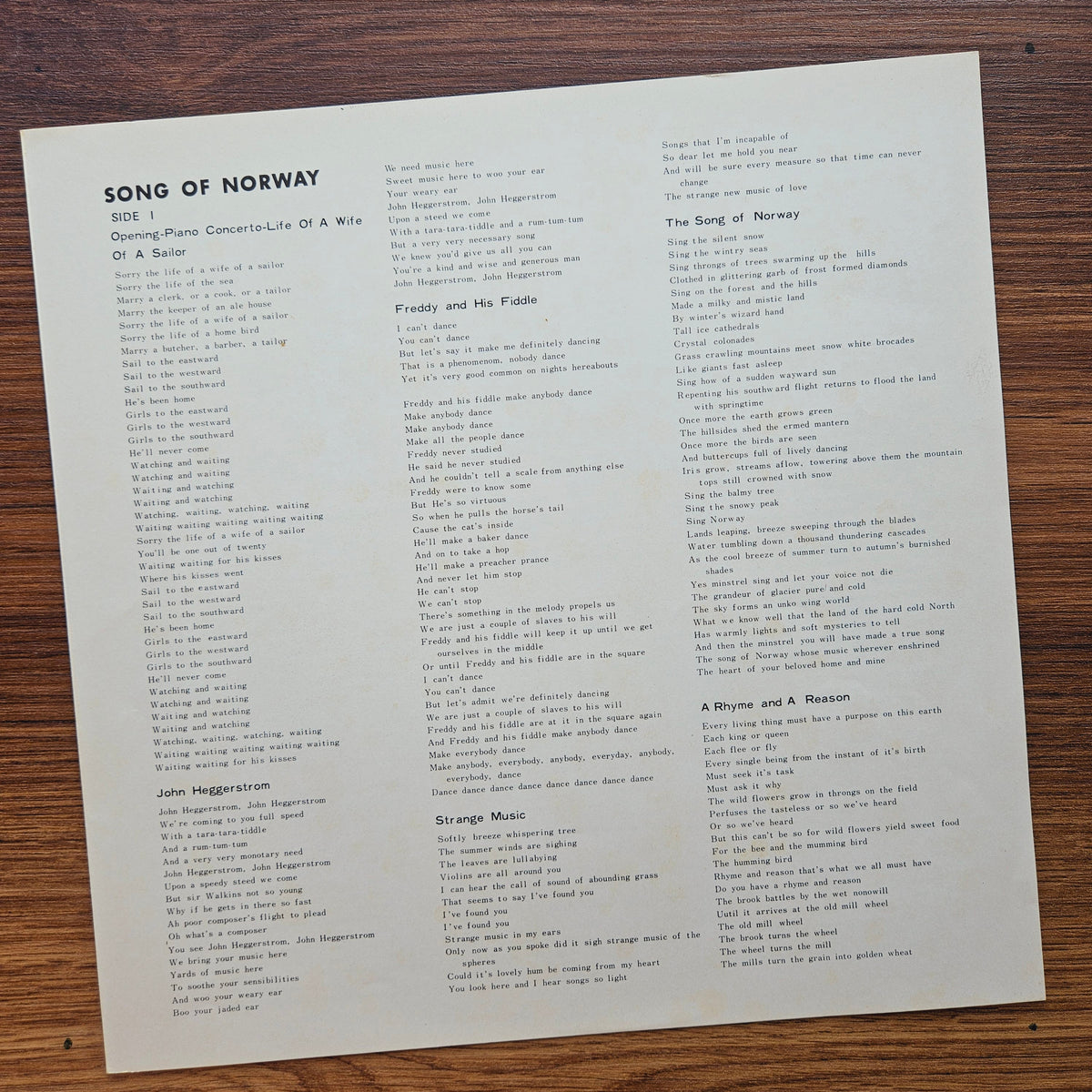 Song Of Norway Soundtrack 33'lük LP PLAK Japan Vinyl