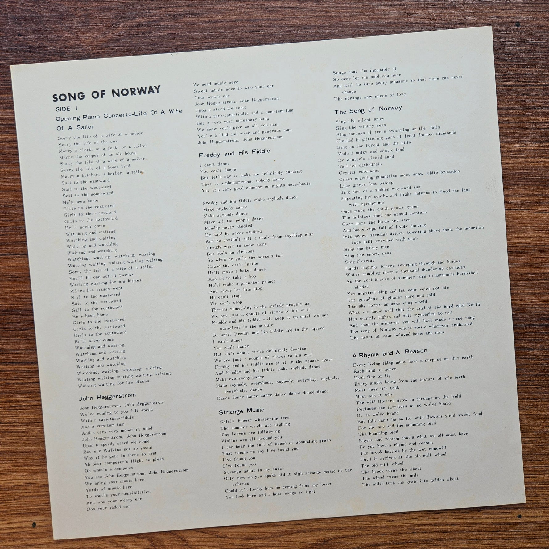 Song Of Norway Soundtrack 33'lük LP PLAK Japan Vinyl