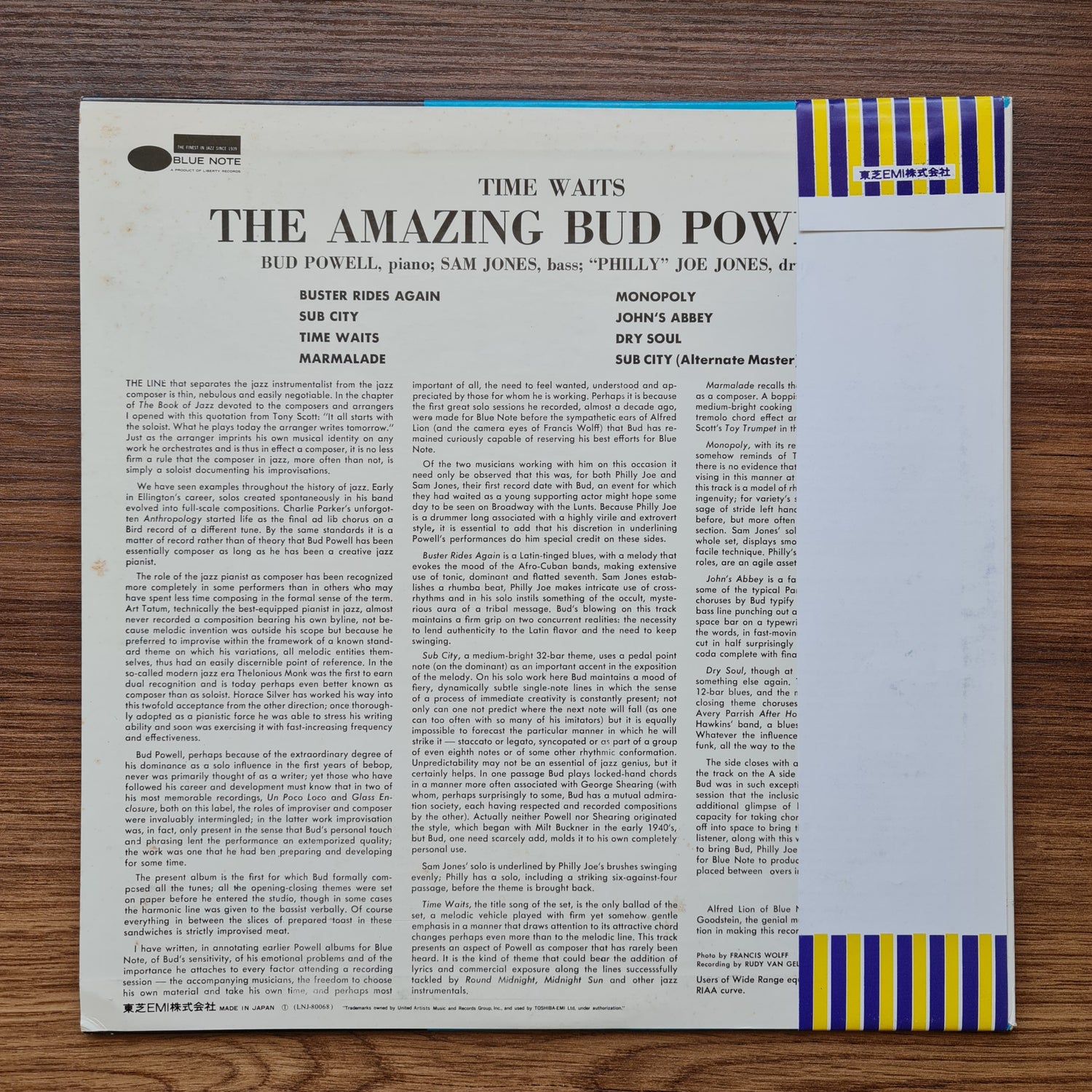 Bud Powell – The Amazing Bud Powell, Vol. 4 - Time Waits 33'lük LP PLAK Japan Vinyl