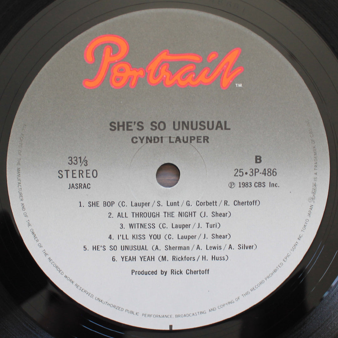 Cyndi Lauper - She's So Unusual 33'lük LP PLAK Japan Vinyl