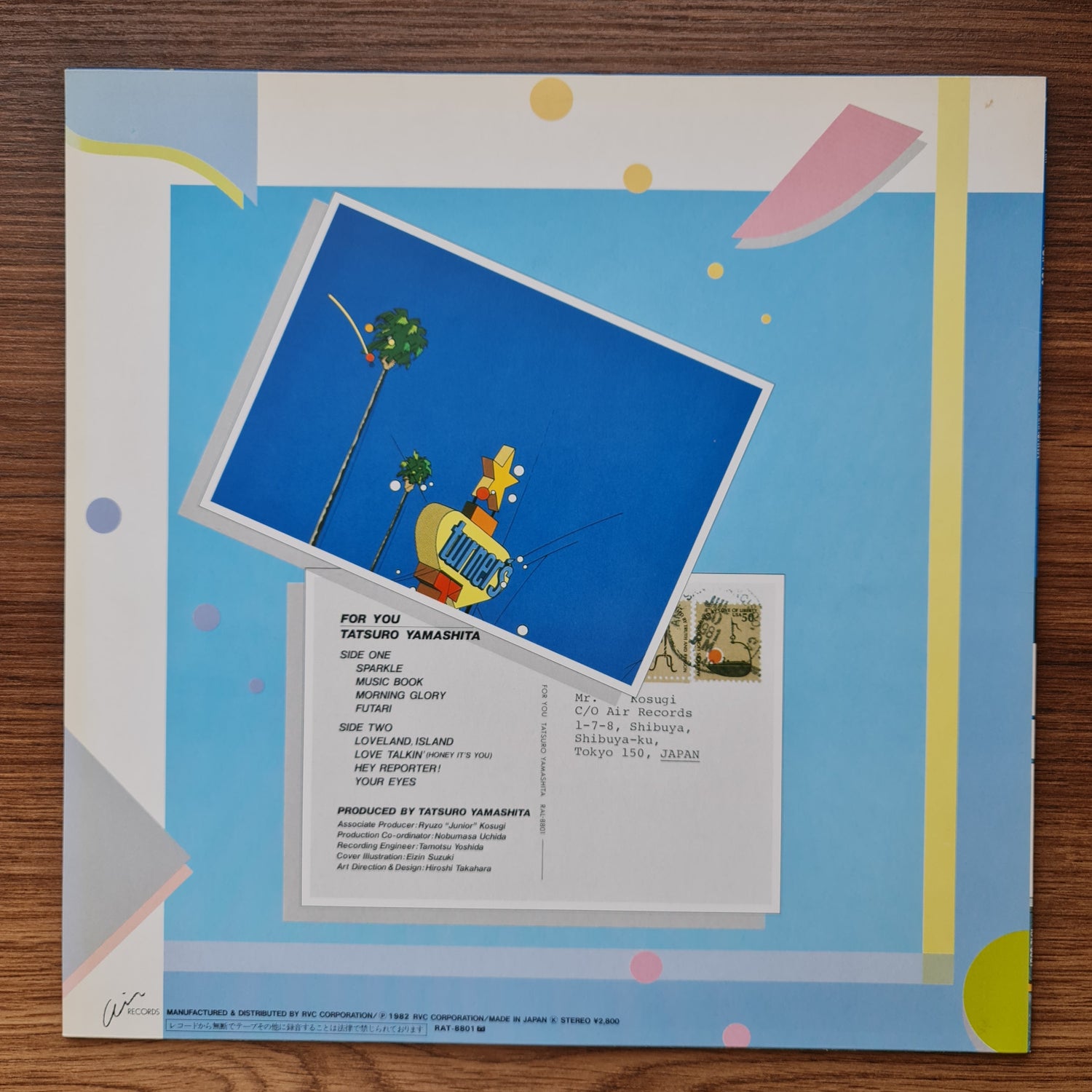Tatsuro Yamashita - For You 33'lük LP PLAK Japan Vinyl