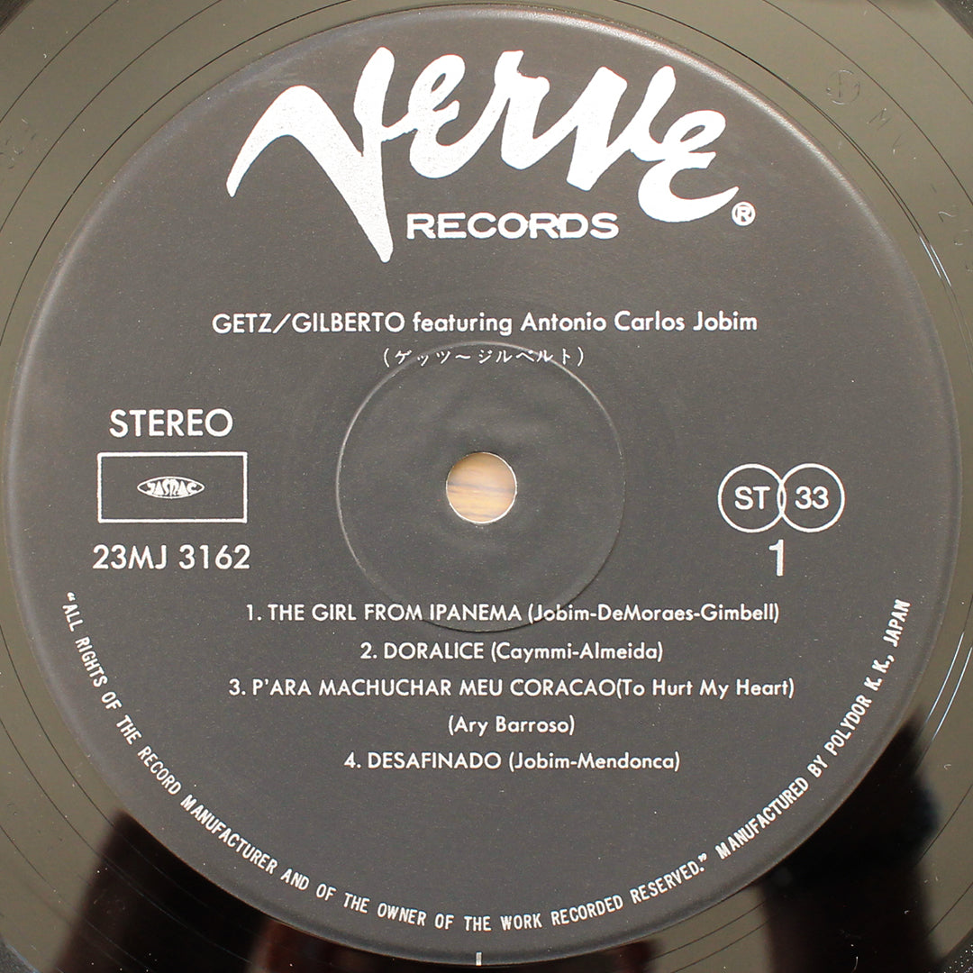 Stan Getz & João Gilberto Featuring Antonio Carlos Jobim - Getz / Gilberto Japan Vinyl