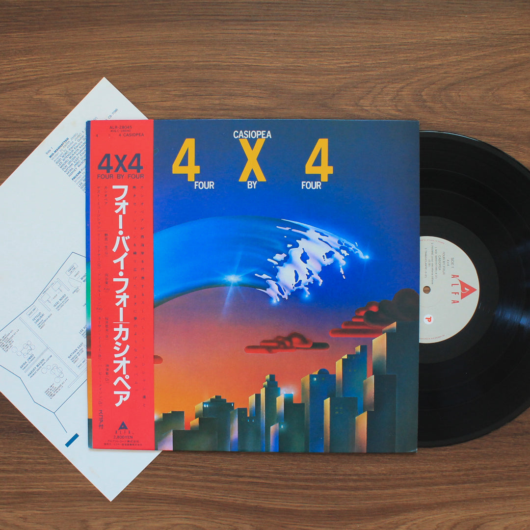 Casiopea – 4 × 4 (Four By Four) İmzalı Plak Japan Vinyl