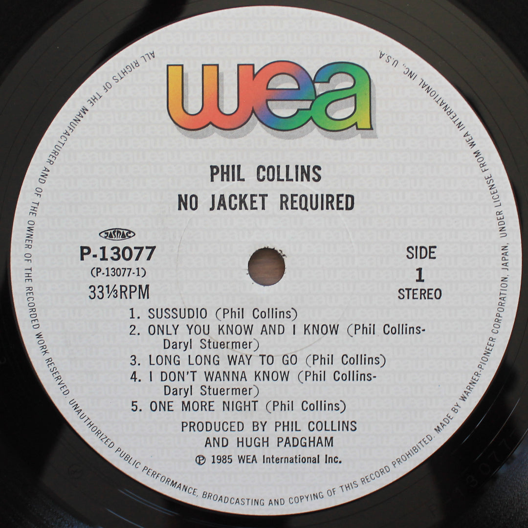 Phil Collins - No Jacket Required Japan Vinyl