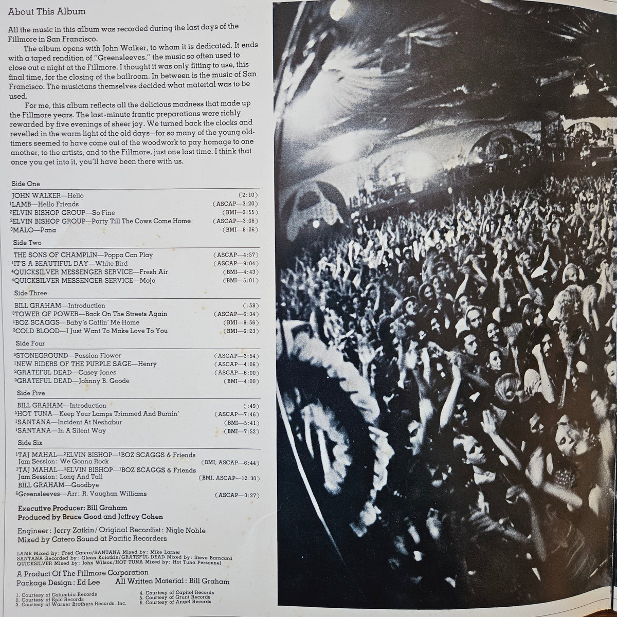 Fillmore – The Last Days Japan Vinyl