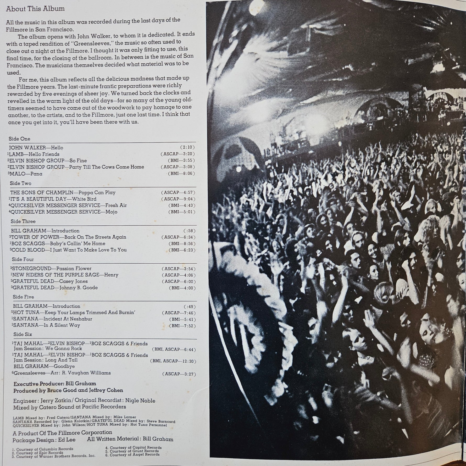 Fillmore – The Last Days Japan Vinyl