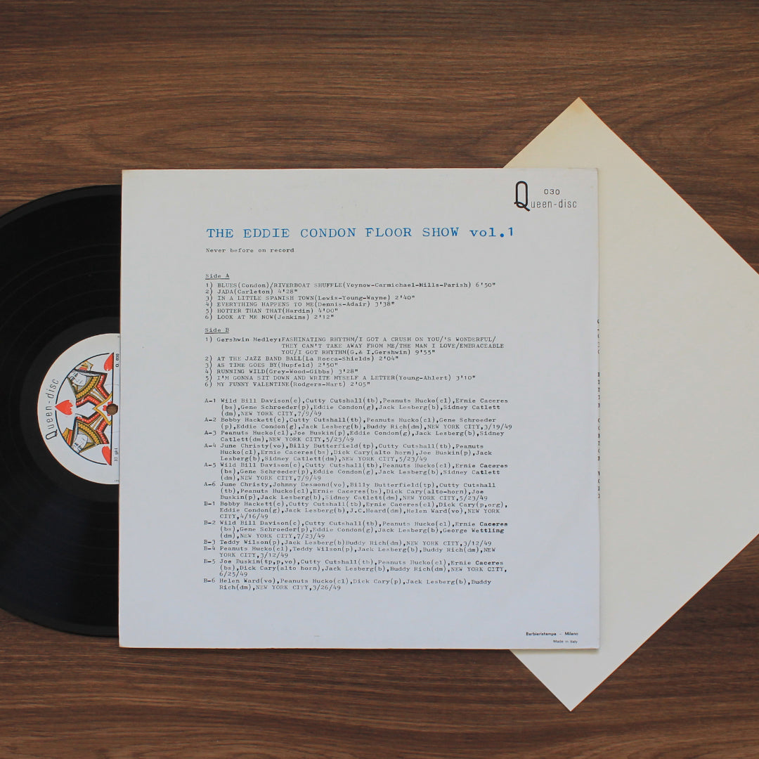 Eddie Condon – The Eddie Condon Floor Show Vol.1 İmzalı Plak Japan Vinyl