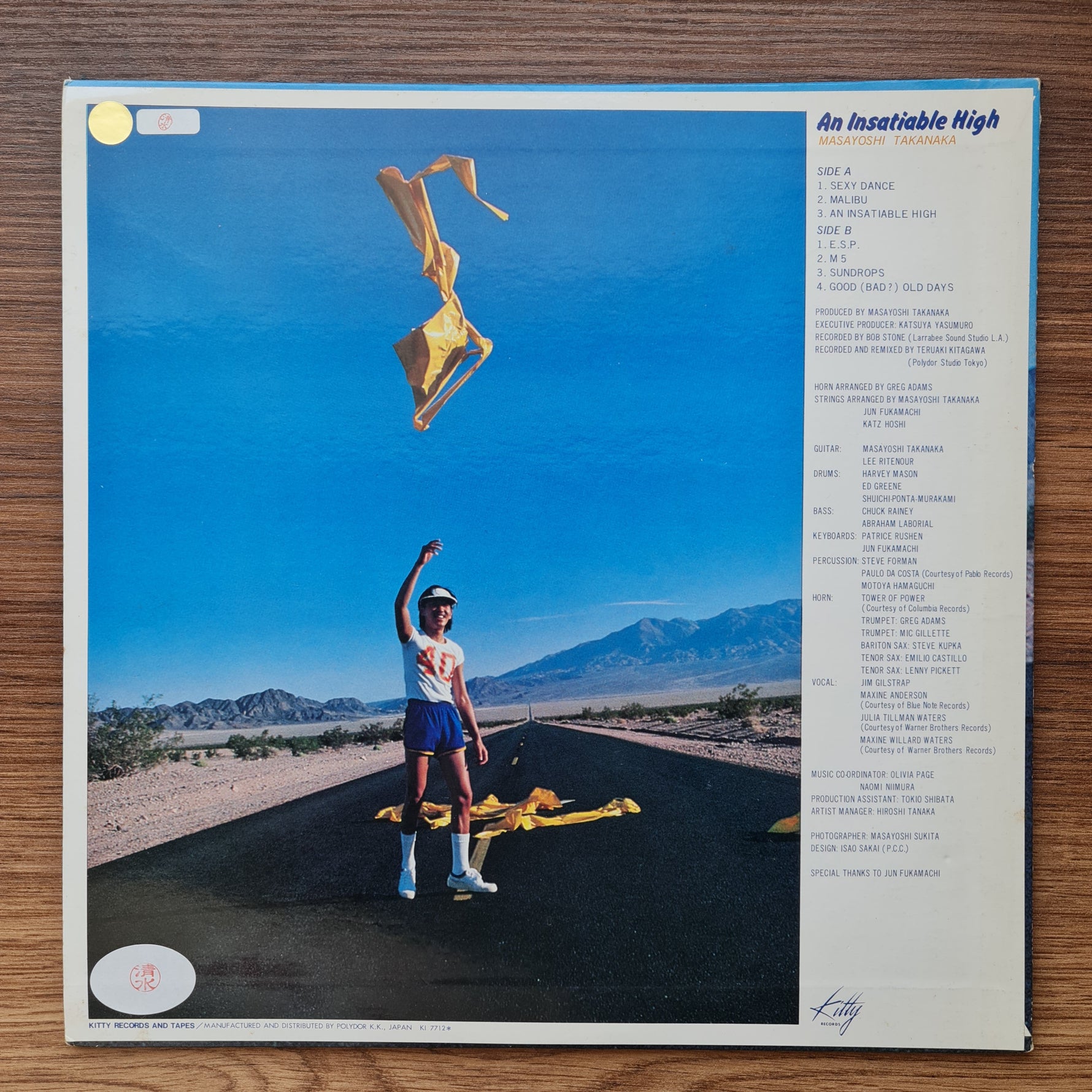 Masayoshi Takanaka - An Insatiable High 33'lük LP PLAK Japan Vinyl