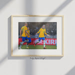 Neymar 20x30 cm Boyutunda El İmzalı Fotoğraf (Ömür Boyu COA) Japan Vinyl