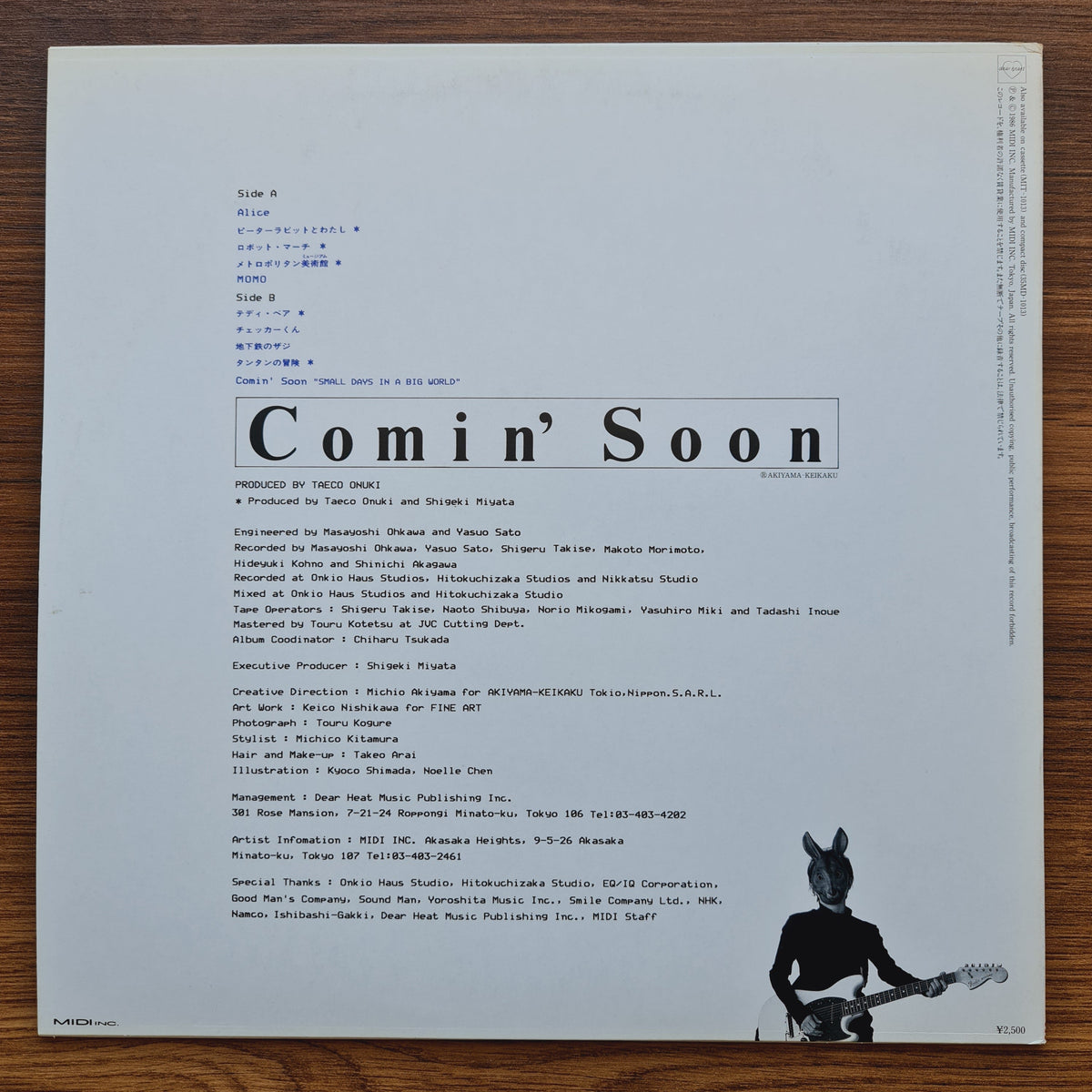 Taeko Ohnuki – Comin' Soon 33'lük LP PLAK Japan Vinyl