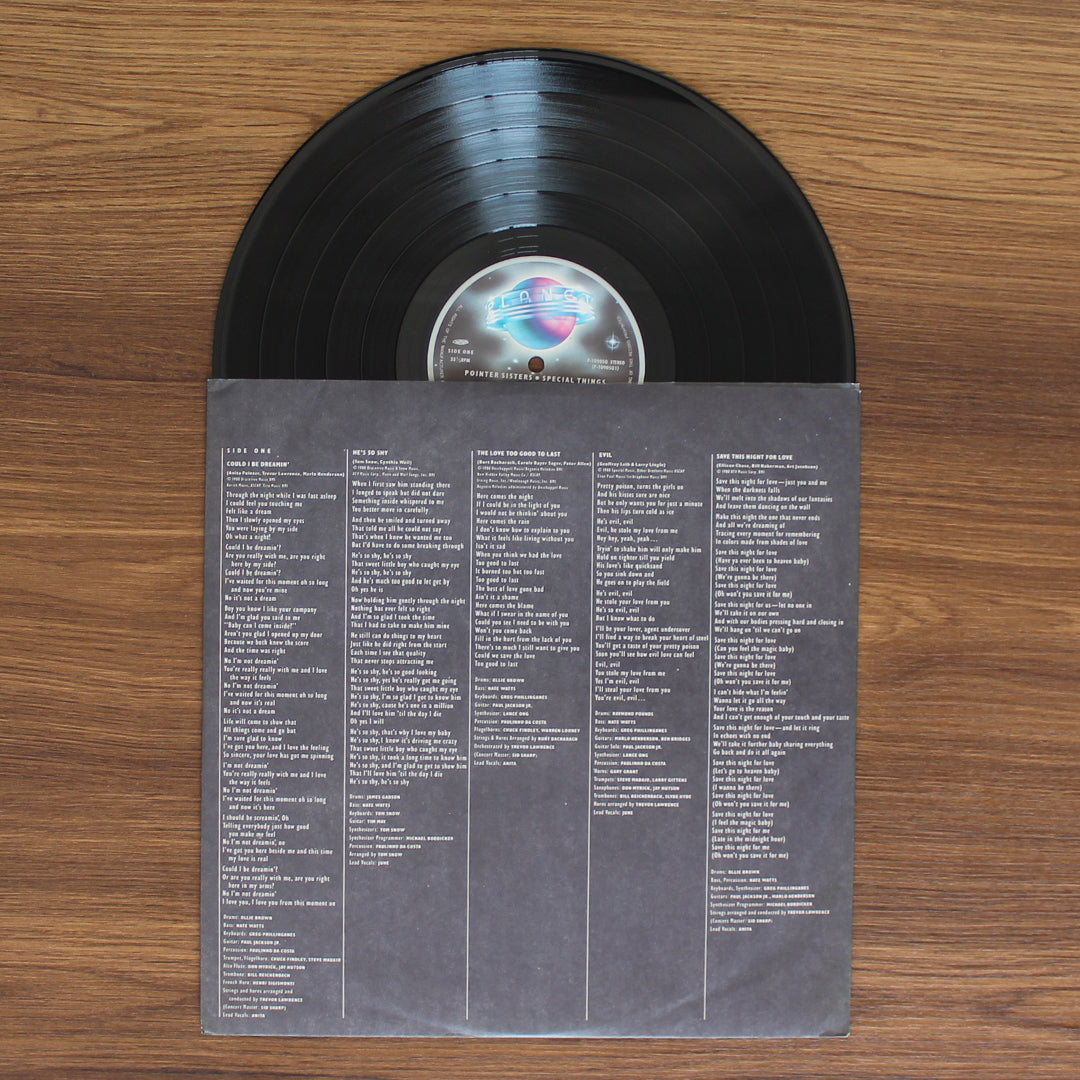Pointer Sisters - Special Things 33'lük LP PLAK Japan Vinyl