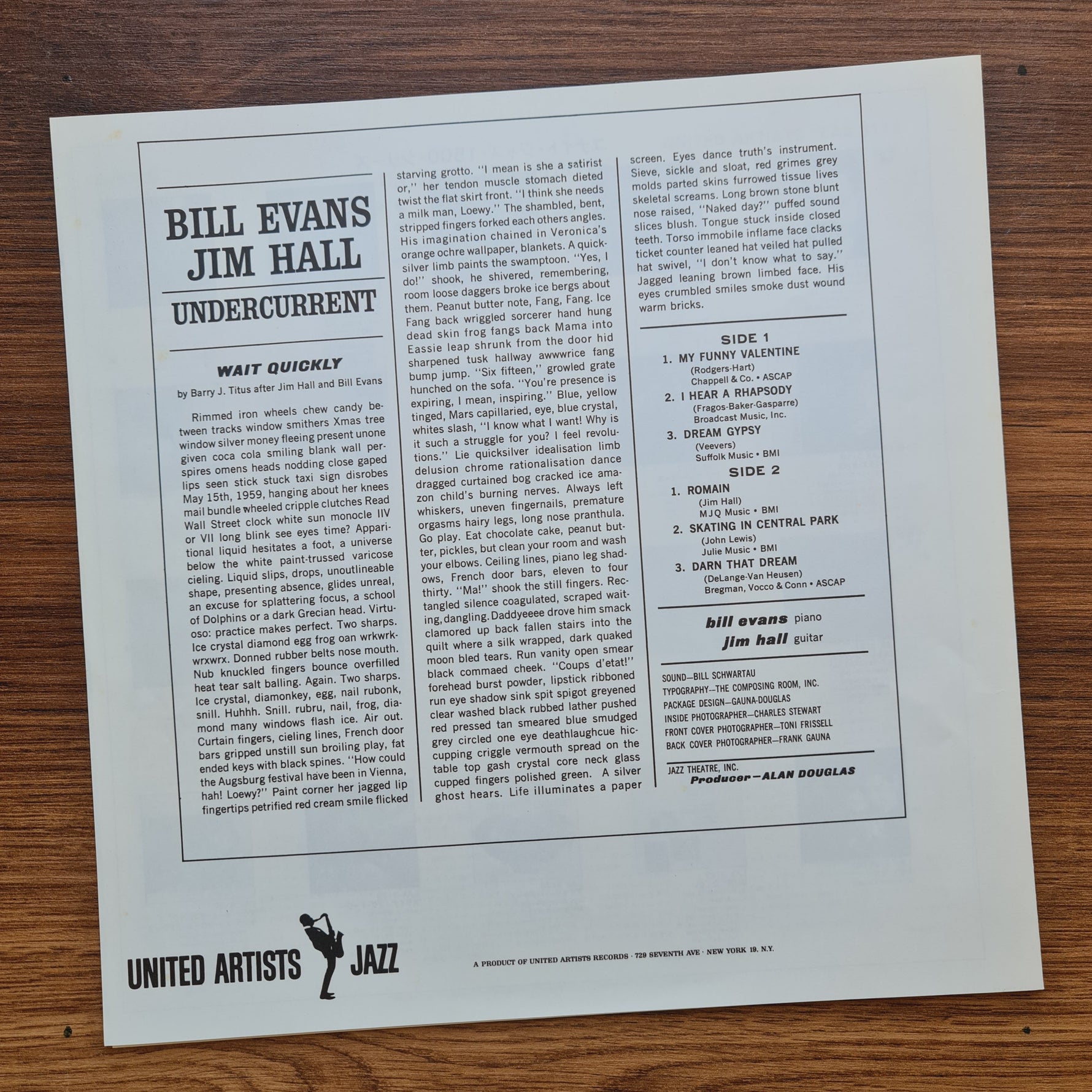Bill Evans & Jim Hall - Undercurrent Japan Vinyl