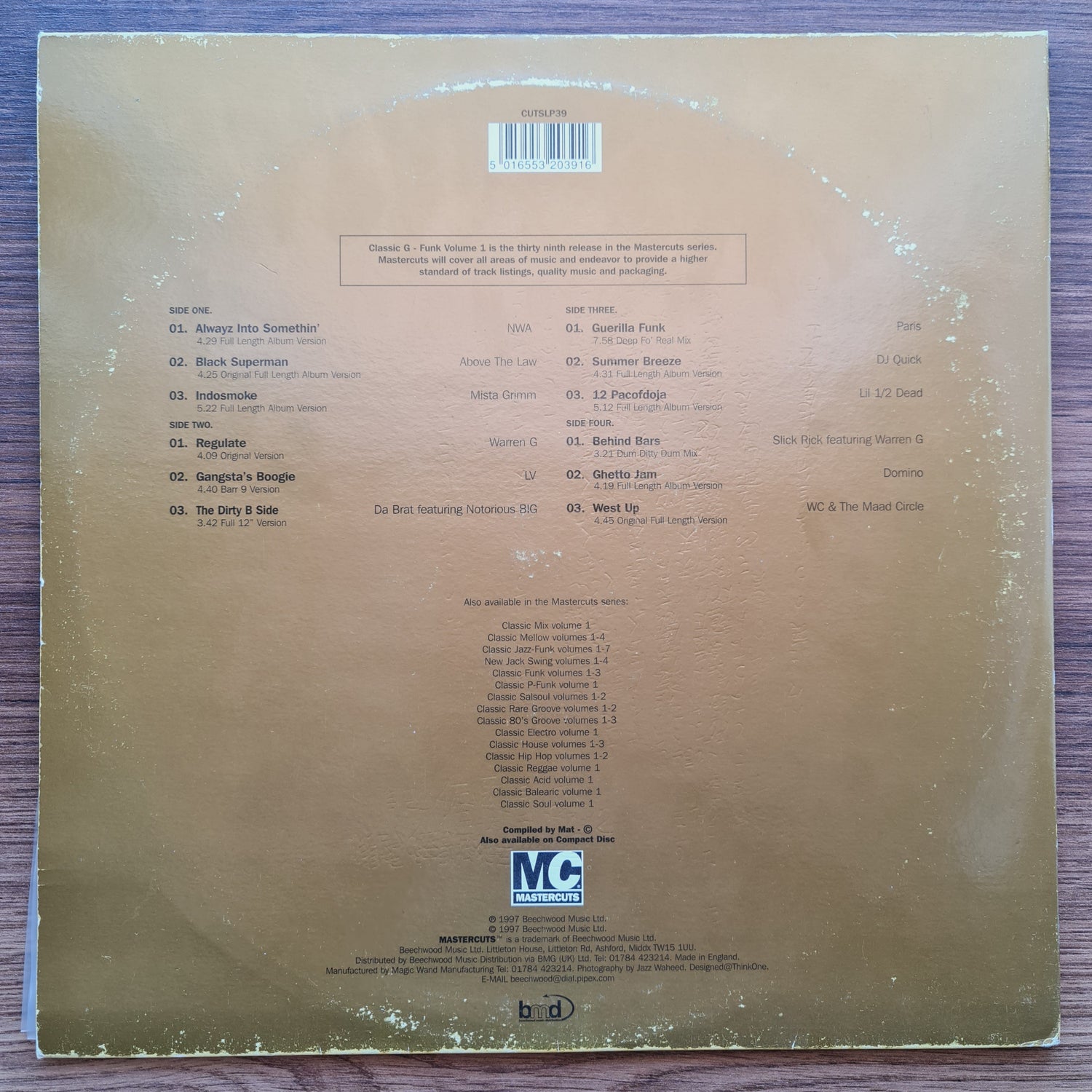 Classic G-Funk Volume 1 Japan Vinyl