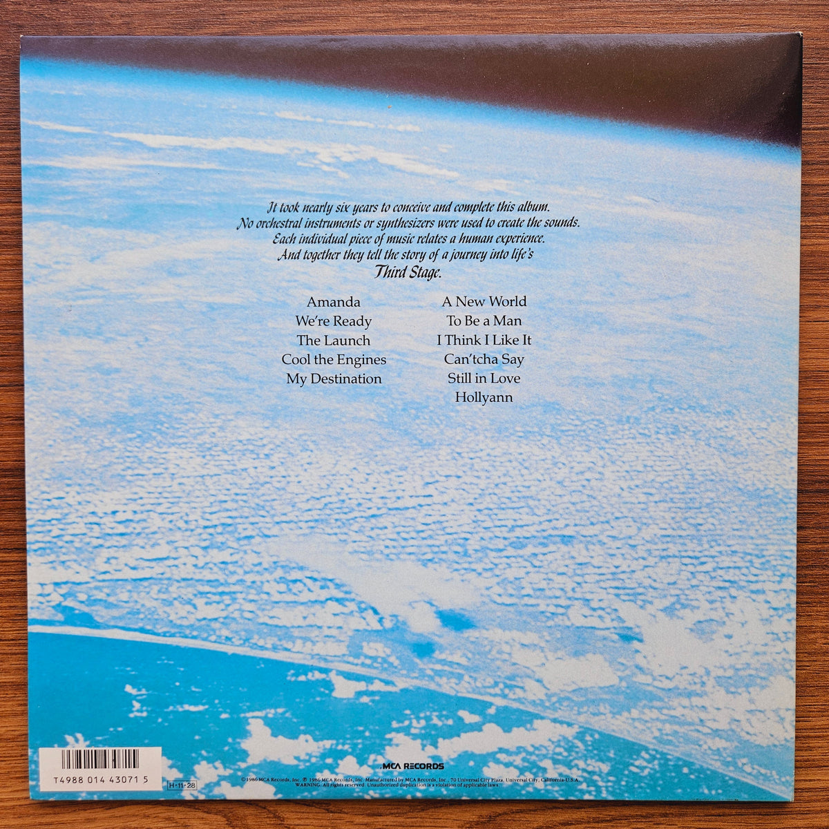 Boston – Third Stage 33'lük LP PLAK Japan Vinyl
