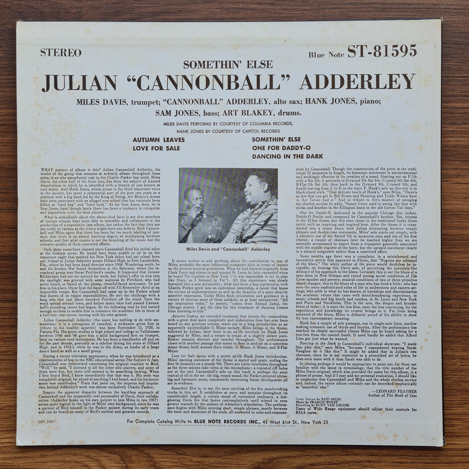 Cannonball Adderley – Somethin' Else Japan Vinyl