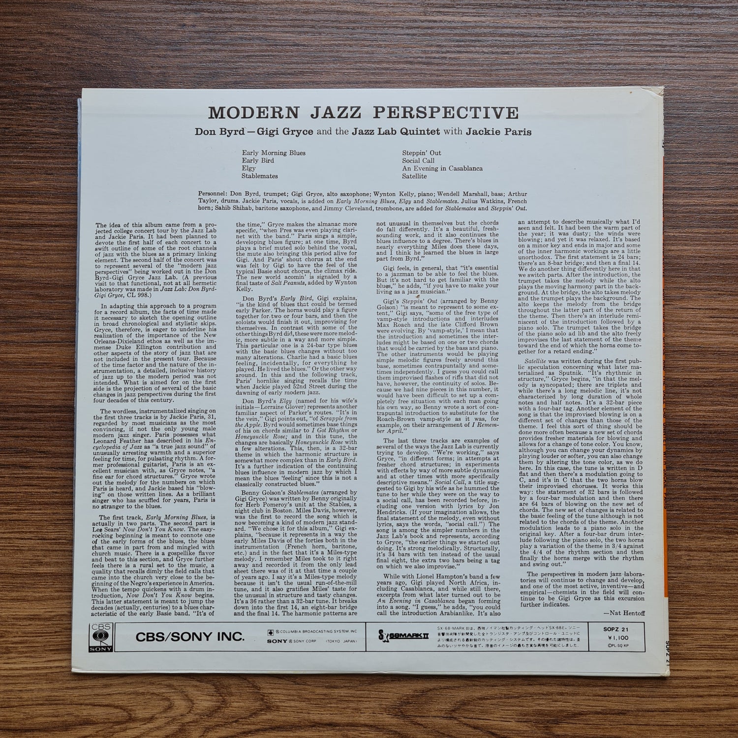Don Byrd & Gigi Gryce - Modern Jazz Perspective Japan Vinyl