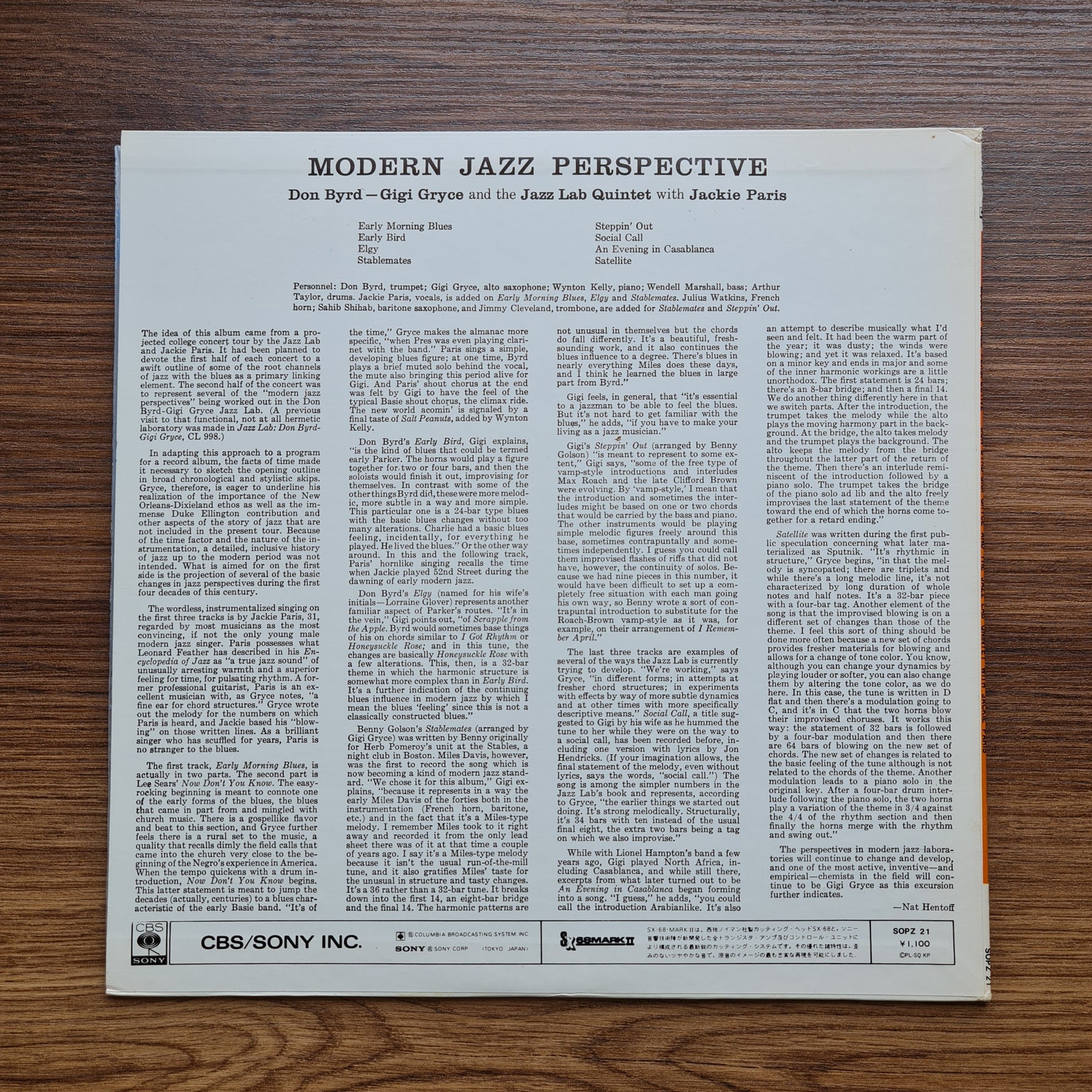 Don Byrd & Gigi Gryce - Modern Jazz Perspective Japan Vinyl