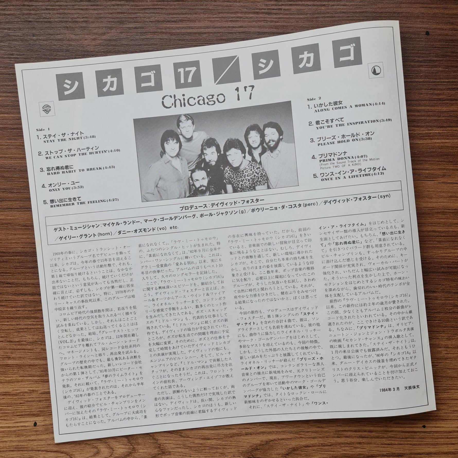 Chicago – Chicago 17 33'lük LP PLAK Japan Vinyl