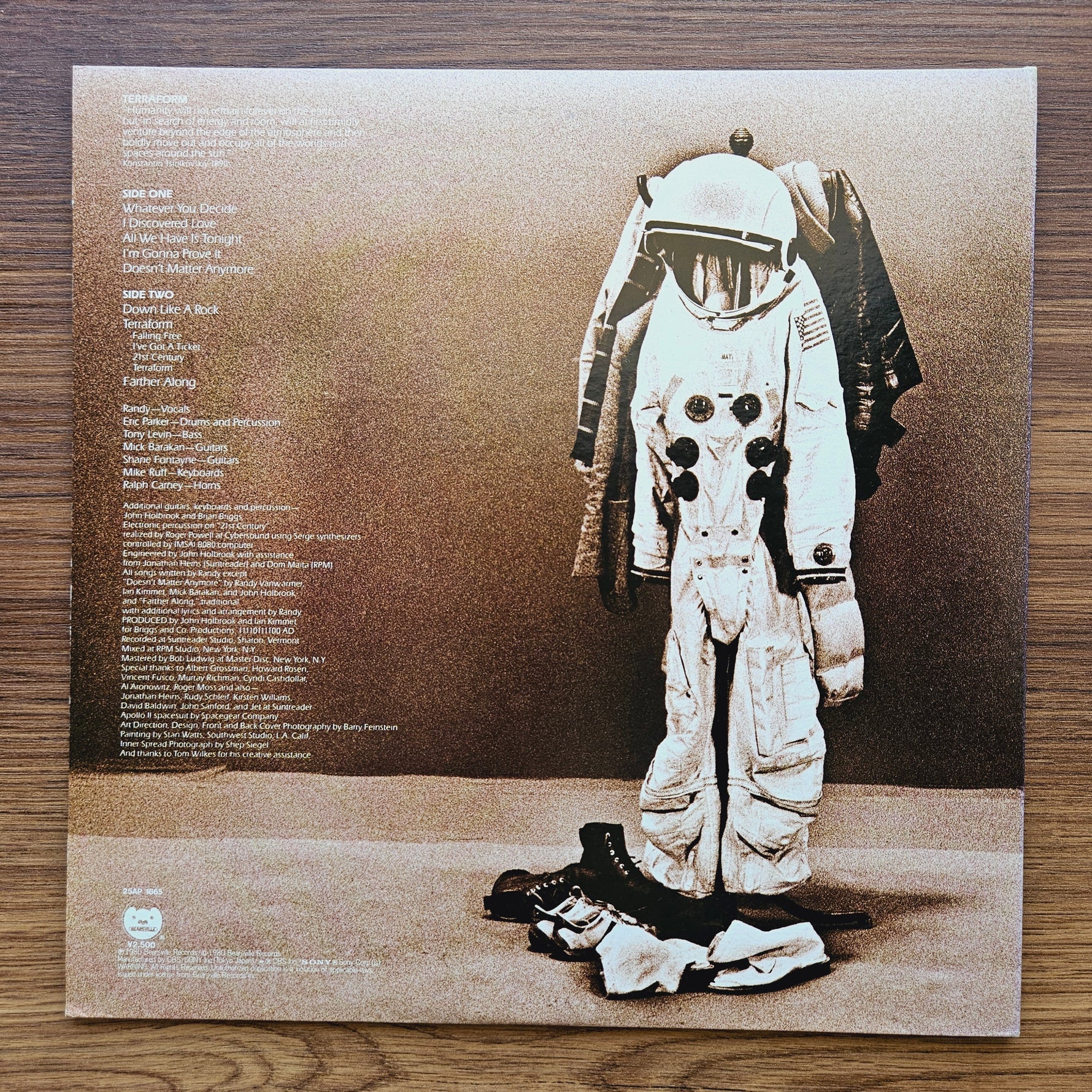 Randy Vanwarmer – Terraform 33'lük LP PLAK Japan Vinyl