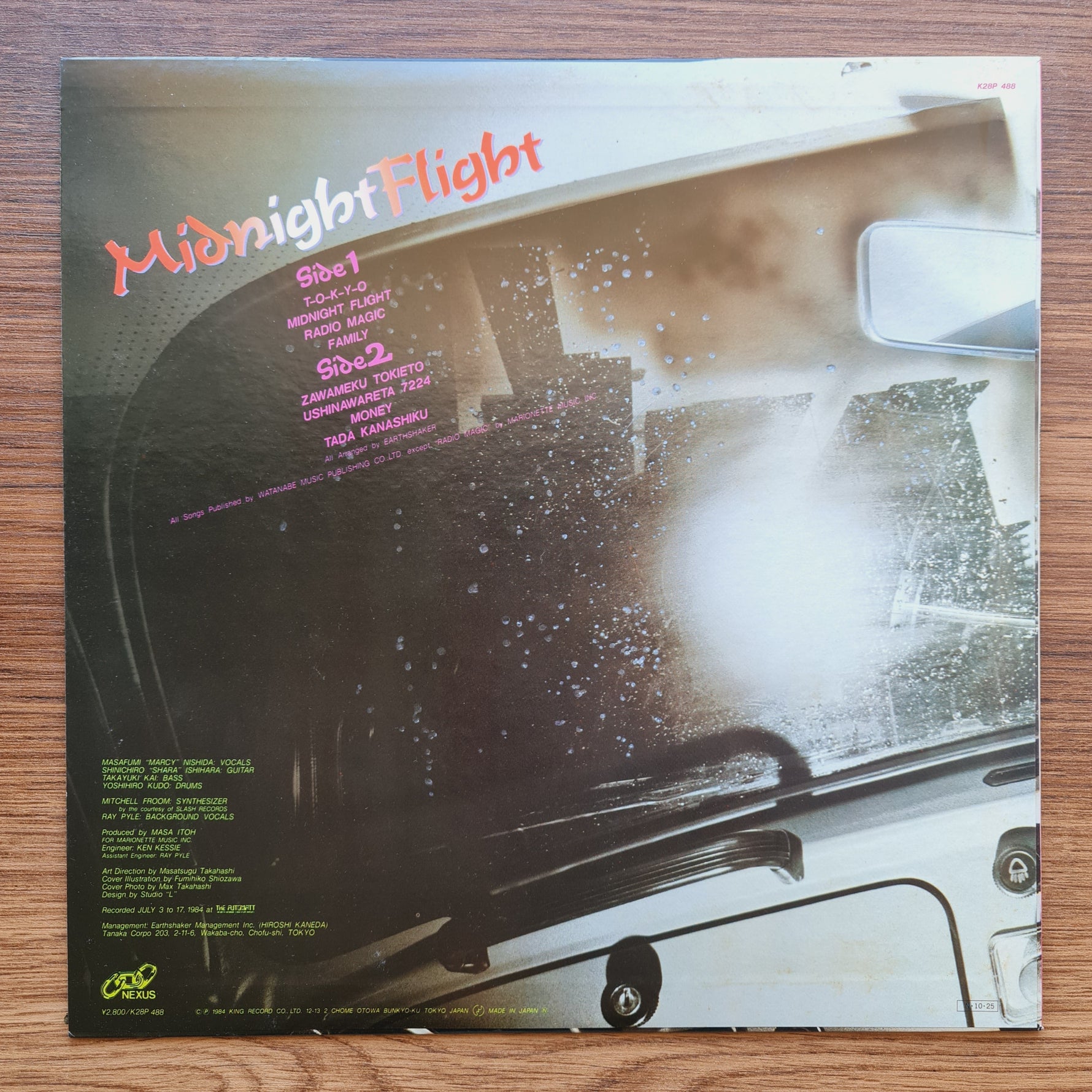 Earthshaker – Midnight Flight 33'lük LP PLAK Japan Vinyl