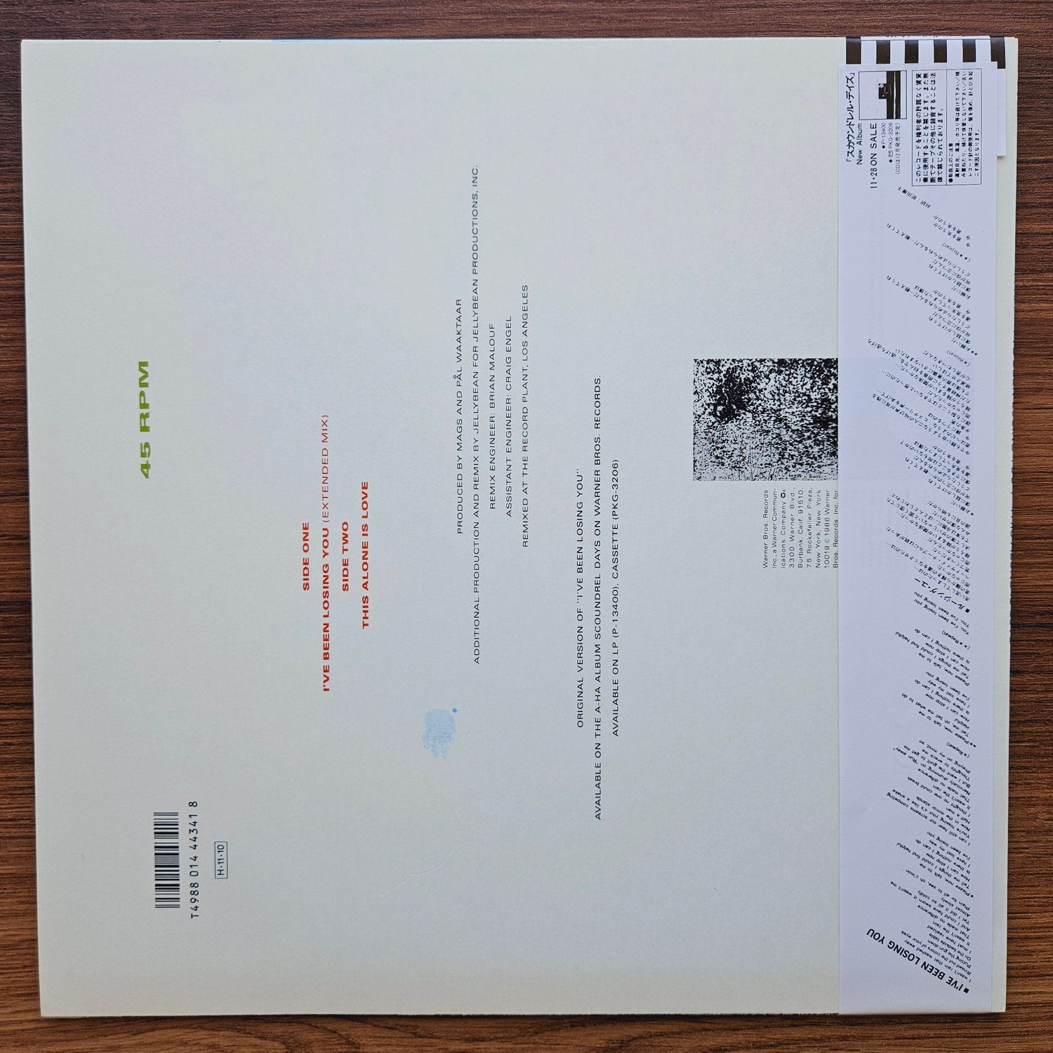 A-ha – I've Been Losing You 33'lük LP PLAK Japan Vinyl