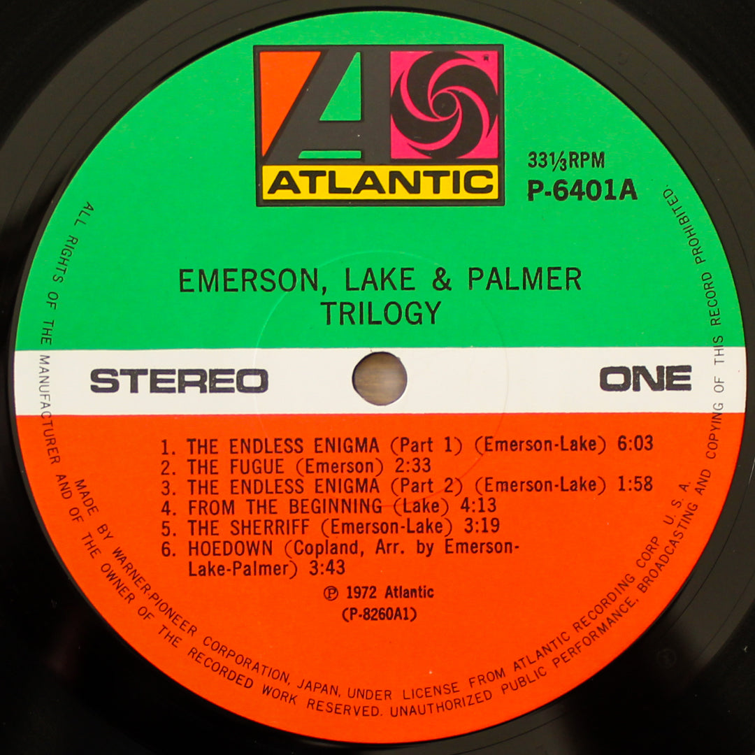 Emerson Lake & Palmer - Trilogy Japan Vinyl